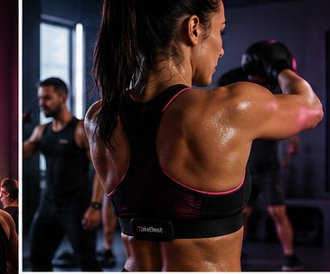Athlete training with a TakeBeat heart-rate band